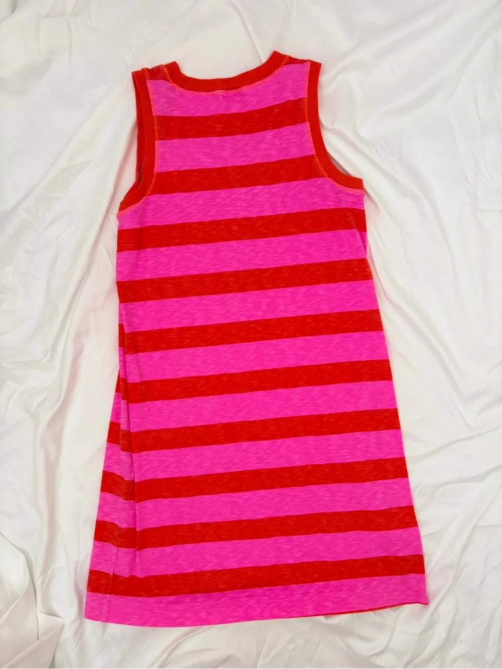 Crewcuts Pink and Red Striped Sleeveless Dress